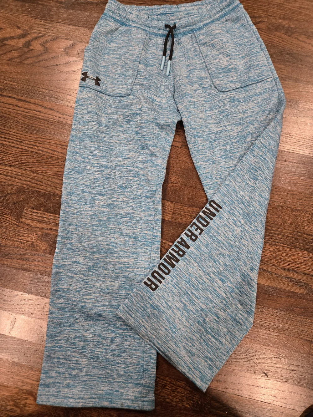 Under Armour Kids Light Blue Heather Joggers with Logo